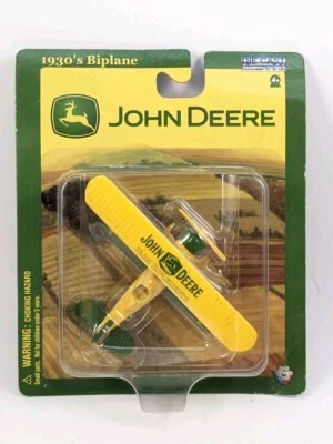 2006 JOHN DEERE 1930'S Spearman Barnstormer Bi-Plane Plane Metal Die-Cast NEW - Image 1 of 4