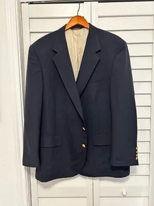 Wimbledon Racquet Club Azul Lúpulo Oro Logo Botón Blazer Abrigo Chaqueta 48R - Imagen 1 de 8