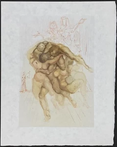 Salvador Dali "The Irascible" Original Divine on Japon nacré - Picture 1 of 7