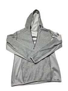 Cabelas Women Gray Long Sleeve 1/4 Zip Hooded Sweatshirt Size Medium - Picture 1 of 6