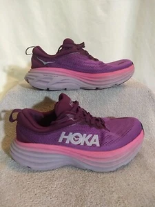 Hoka One One Womens Bondi 8 Purple Running Shoes, Size: 8.5 B #ZZ3-15 - Picture 1 of 11