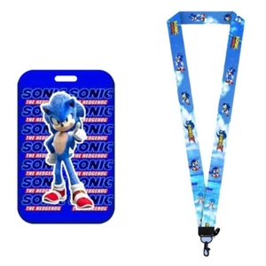 Sonic The Hedgehog Figur blau Schlüsselband mit Ausweishalter Schlüsselanhänger - Bild 1 von 1