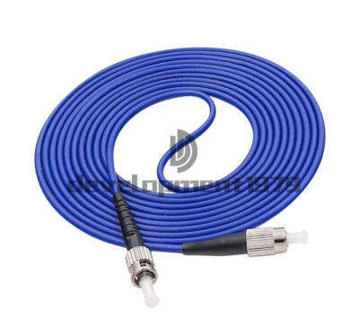 100M FC to ST SM 9/125 Single Core Armored Cable Simplex 3.0mm Fiber Patch Cord - Image 1 of 4