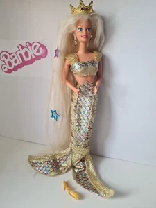 BARBIE MATTEL JEWEL HAIR MERMAID 1995 #14586 Sirena VINTAGE SIRENETTA BAMBOLA - Foto 1 di 8