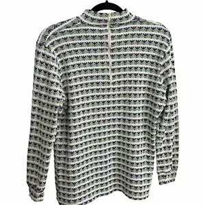 Nordic Inspired Women's Medium 1/4 Zip Sweater - Cozy and Stylish - Picture 1 of 5