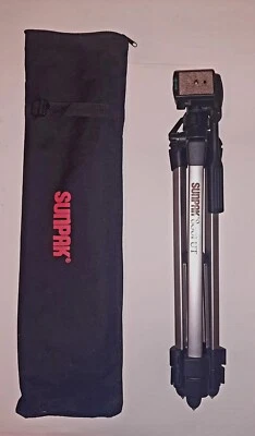 SUNPAK 8001 UT Photo/Video Tripod 22"-60" 3 Way Pan and Tilt Head - Excellent - Image 1 of 4