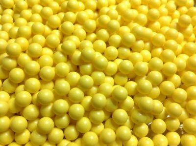 500 YELLOW PLASTIC BB GUN PELLETS BULLETS 6MM BAGGED / CATAPULT AMMO BALLS