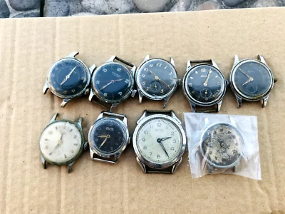 ⚠️ Set of 9 watches Kama Ural Moscow Sportivnyye For repair or spare parts USSR - Image 1 of 4