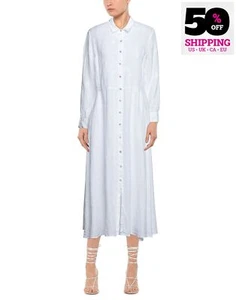 RRP€372 120% LINO Linen Shirt Dress IT42 US6 UK10 M Floral Embroidered Collared - Picture 1 of 8