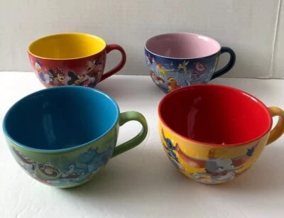 Disney Store 25 Aniversario 4 Piezas Tazas de Café Cappuccino Mickey Dumbo Buzz Foto 1 de 4