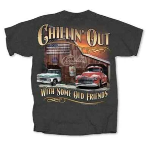 NEU CHEVY TRUCK CHILLIN OUT WITH SOME OLD FRIENDS T-SHIRT - Bild 1 von 1