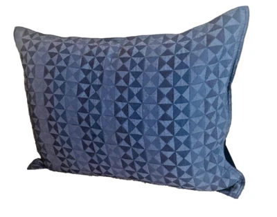 Nautica Pillow Sham Cotton Blend Diamond Stitched  Jacquard Blue 20x26 - Image 1 of 4