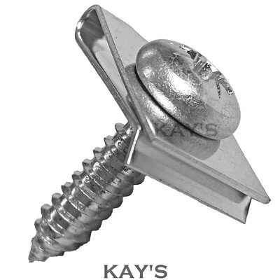 KAYFAST Spire Clips U Nuts With Pozi Pan Self Tapping Screws/Speed Fasteners Zinc Plated