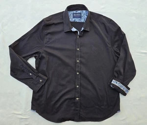 Robert Graham Shirt Mens 4XL Black Long Sleeve Button Up Modern Americana Cotton - Picture 1 of 13