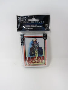 Max Protection 7060L I Want Your Brains Zombie Undead Uncle Sam Neo Sleeves - Picture 1 of 2