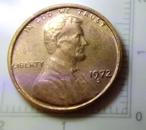 1972 S LINCOLN MEMORIAL UNCIRCULATED DDO S/S DDR LIGHTLY STAMPED "LS72S" - Picture 1 of 4