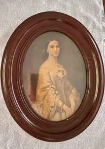 Vintage Erich Correns Southern Belle Portrait im Rahmen - Bild 1 von 3