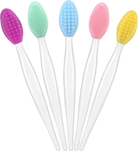 Yoizyfree 5 Pcs Double-Sided Silicone Lip Scrub Brush - Lip Exfoliator Brush ... - Picture 1 of 12