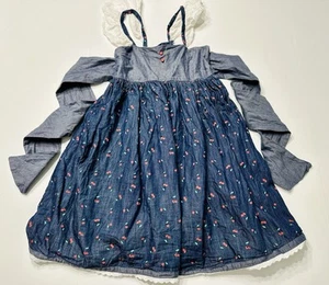 Well Dressed Wolf Dress Cherry Cameron Blue Red Size 12 - Picture 1 of 4