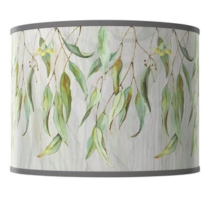 Eucalyptus Leaf Pattern Giclee Glow Lamp Shade 13.5x13.5x10 (Spider) - Picture 1 of 5