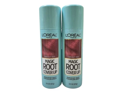 Dos nuevos correctores temporales L'Oreal Paris Magic Root Cover Up aerosoles-rojo vibrante Foto 1 de 2