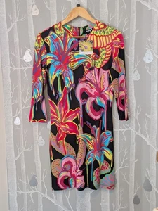 BNWT DESIGUAL GRAPHIC FLOWER PRINT BODYCON DRESS - UK SIZE L (14) RRP: £109 - Picture 1 of 5