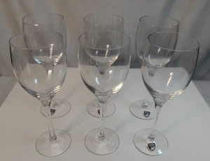 6x Orrefors Illusion Clear Claret Wine Glasses, 7 1/4", Sweden Crystal - Picture 1 of 9