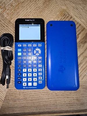 Texas Instruments TI-84 Plus CE  – Blue Graphing Calculator - Tested & Works - Image 1 of 4
