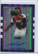 2018 Leaf Perfect Game All-American Metal Purple Maurice Hampton Jr Auto 6/25
