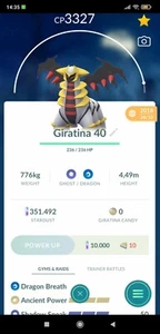 Pokemon Giratina Alt LV 40 - 3 Habilidades - Captura 2018 (Garantizado 100% Comercio afortunado) - Imagen 1 de 1