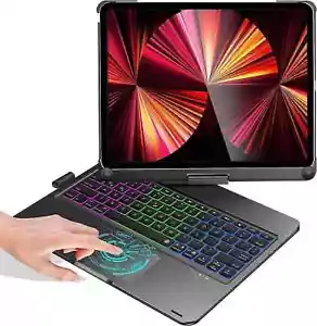 For iPad 7/8/9/10/11th Gen Air Pro 11" Touchpad Keyboard Case with 360° Rotation - Picture 1 of 39