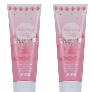 2 PACKS VICTORIA’S SECRET PINK WARM & COZY SUGARED BODY LOTION CREAM 8 oz NEW - Picture 1 of 1