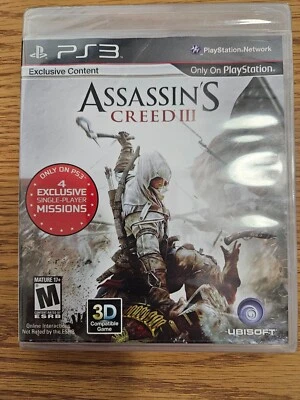 NEW SEALED Assassin's Creed III 3 PS3 Sony PlayStation 3 - Image 1 of 4