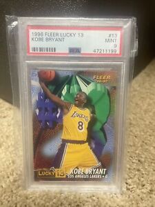 1996 Fleer Lucky 13 Kobe Bryant Rookie Card PSA 9 MINT! Lakers! HOT POP 635 #13
