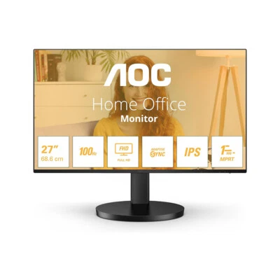AOC B3 27HA2 27in IPS Full HD 100Hz 1ms Adaptive Sync Built in Speakers Monitor - Image 1 of 4