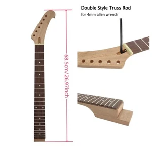 mahogany Banana Guitar Neck 22 fret 25.5 inch wood dot Inlay rosewood fretboard - Picture 1 of 10