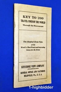 Key to 200 Travel Tour of the World Through the Stereoscope Keystone Underwood - Imagen 1 de 7