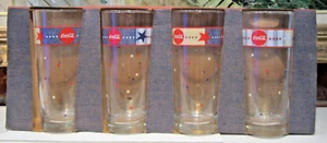 4er Set Coca-Cola Trinkgläser Anchor Hocking Co. 15oz Made in USA - Neu - Bild 1 von 10