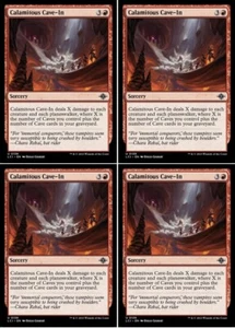 MTG - 4x CALAMITOUS CAVE-IN - Lost Caverns of Ixalan (U) - Picture 1 of 1