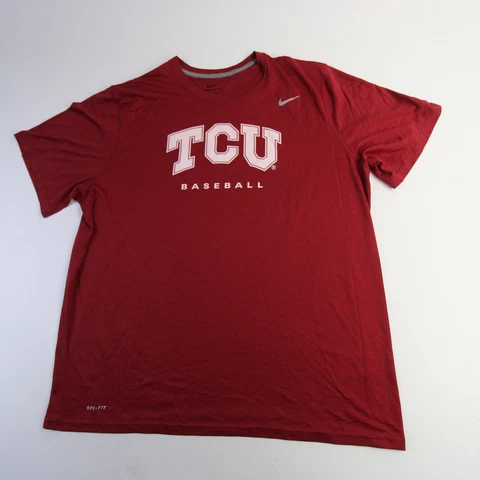 TCU Horned Frogs Nike Dri-Fit Short Sleeve Shirt Men's Red New Cover
