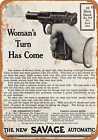 Metal Sign - 1910 Savage Automatic Pistols for Women -- Vintage Look