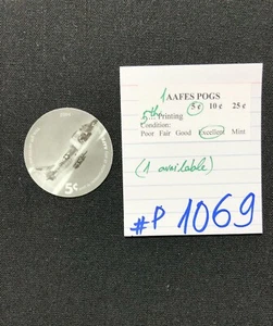 AAFES POGS, 5th Series/Printing,1 POGS, 5¢, #P1069, EXCELLENT - Picture 1 of 2