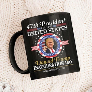 Trump Vance Inauguration Day 2025 Coffee Mug, 47th US President Memorabilia Cup - Picture 1 of 1