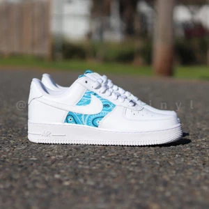 Bandana Air Force One Aqua Blue personalizada nueva con etiquetas - Imagen 1 de 10