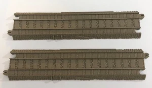 Thomas Friends Trackmaster Lot of 2 8.5” Straight Train Track Tan Clean  - Picture 1 of 1