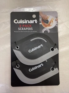 Cuisinart Best Pan Scraper Ever Pan, Dish/Food Scraper 2 Pcs Double Sided BLK - Picture 1 of 2