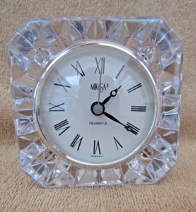 Cut Crystal “CLOCK HOLDER”+Westminster quartz clock , Mikasa, Germany/Austria - Picture 1 of 10