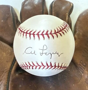 Al Lopez Signed Autographed Major League (OML) Baseball - Picture 1 of 2