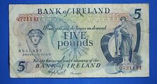1972 Northern Ireland Bank of Ireland £5 Five Banknote O'Neill "Q721141" [26942]