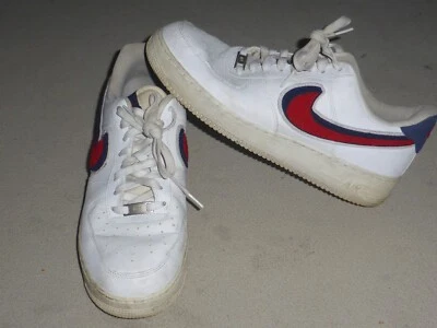 ZAPATOS NIKE AIR FORCE 1 07 LV8 CHENILLE SWOOSH 823511-106 10.5 BLANCO ROJO AZUL Foto 1 de 4